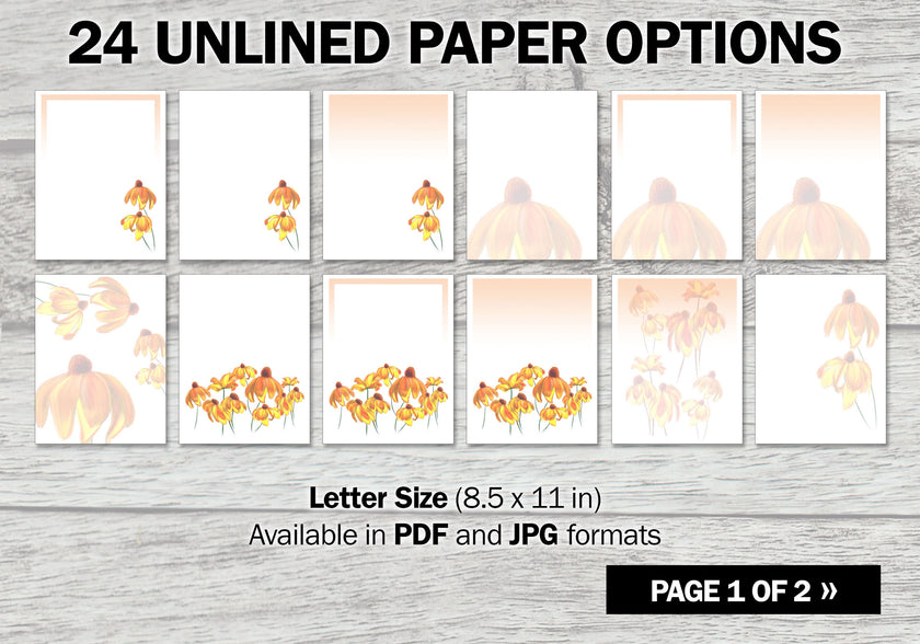 African Daisy Printable Stationery Mega-Pack