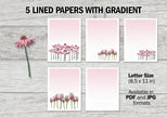 Pink Floral Printable Stationery Mega-Pack