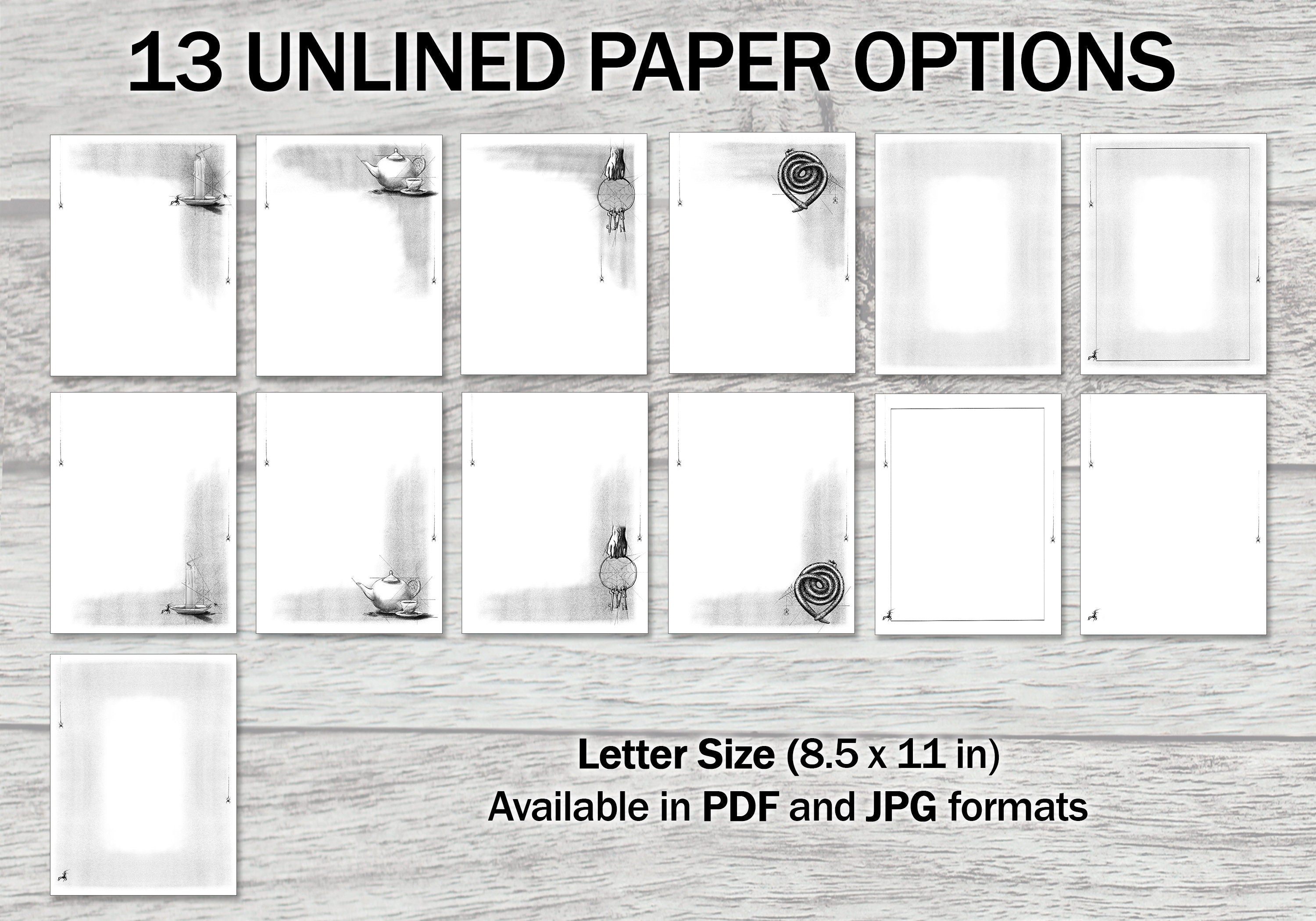 Gothic Tea Printable Stationery Mega-Pack