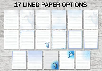 Sea Turtle Printable Stationery Mega-Pack