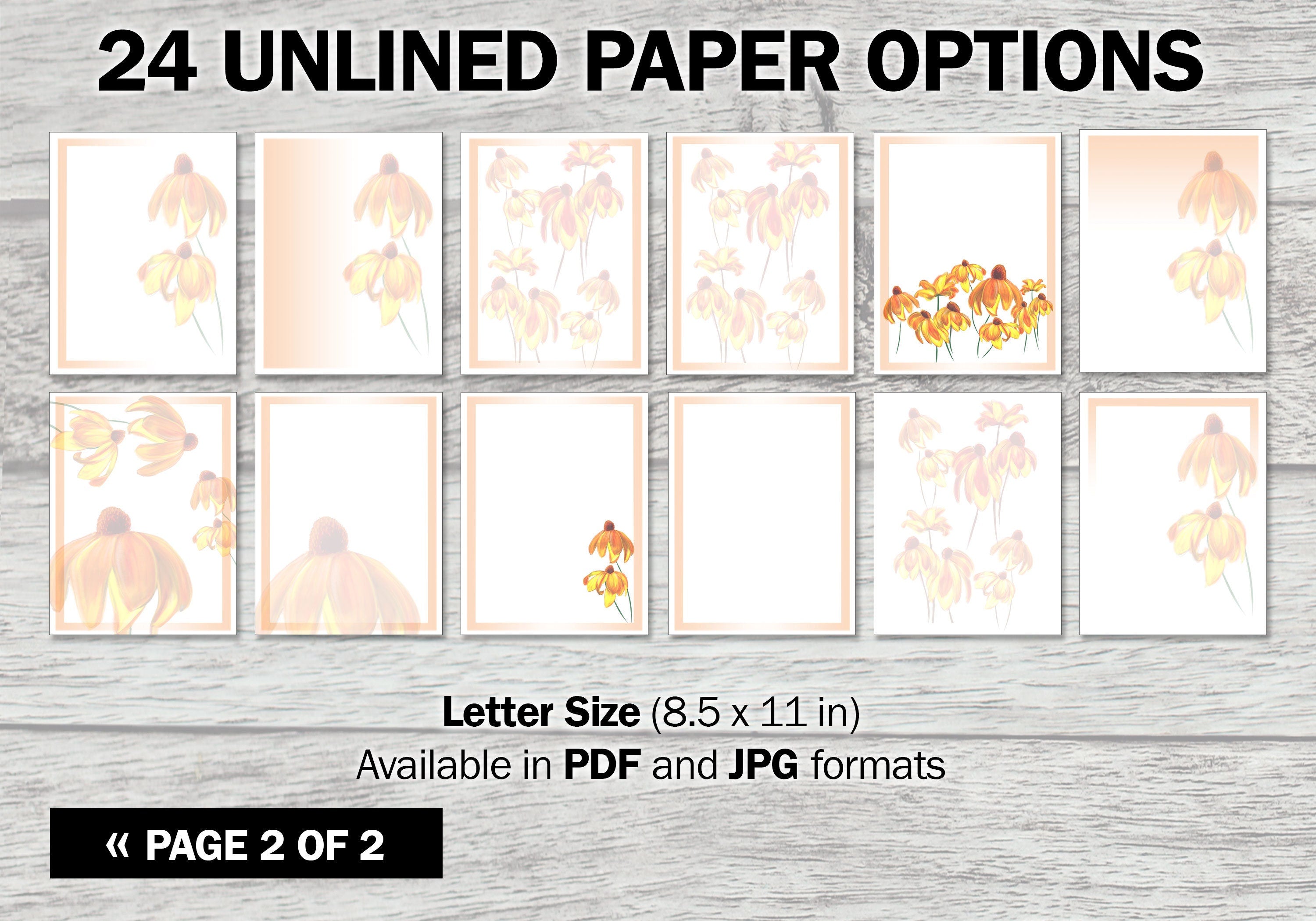 African Daisy Printable Stationery Mega-Pack