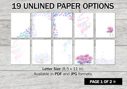 Spring Flowers Printable Stationery Mega-Pack