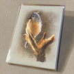 Page of greeting cards with a bird illustration on a beige background