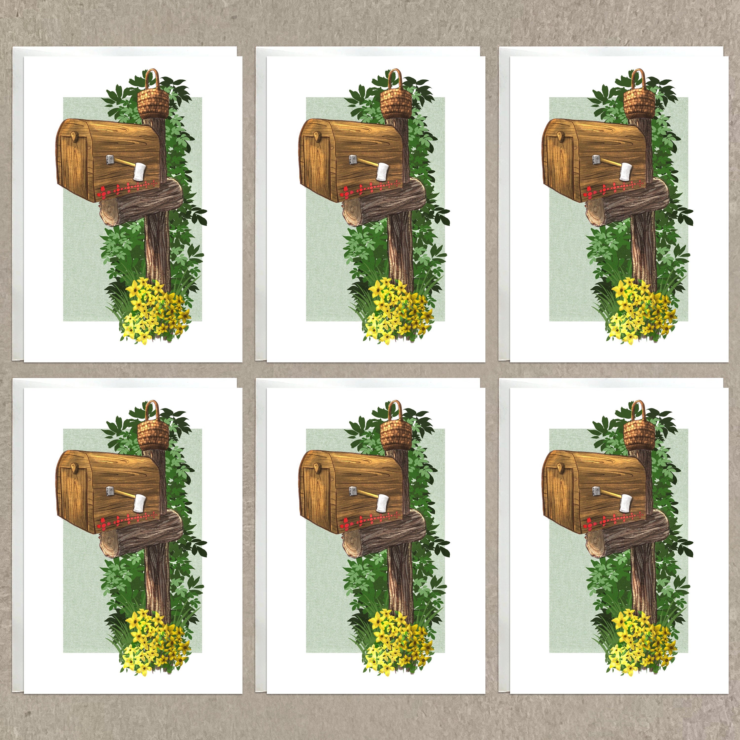 Little Red Riding Hood Mailbox Boxed Greeting Card Pack
