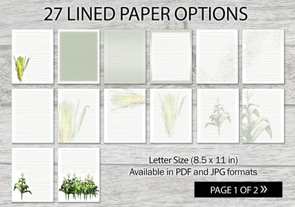Sweet Corn Printable Stationery Mega-Pack