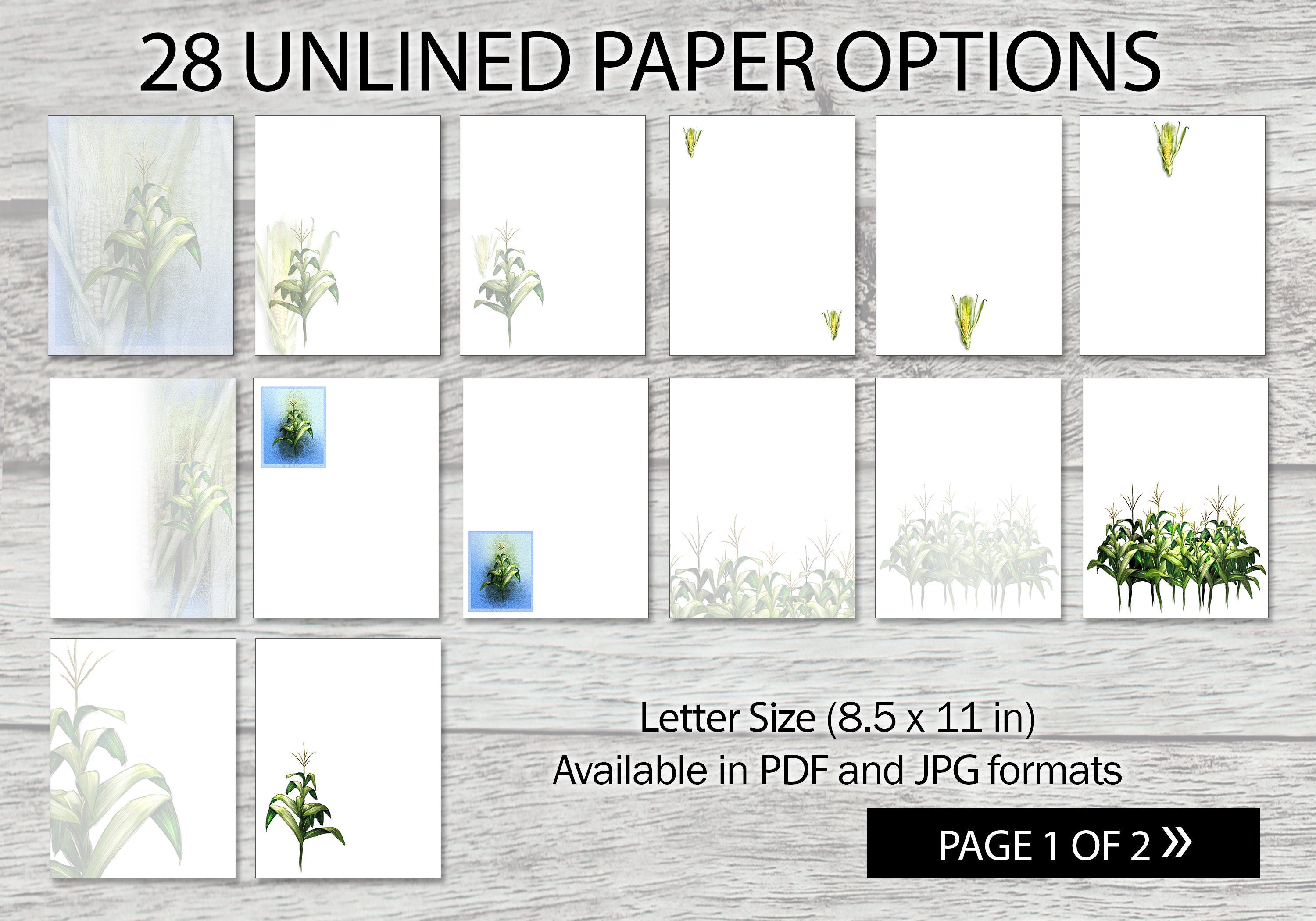 Sweet Corn Printable Stationery Mega-Pack