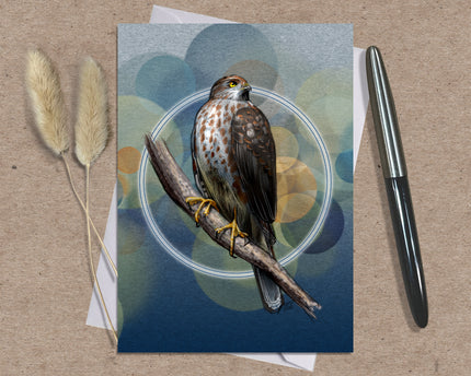 Cooper's Hawk Single Greeting Card