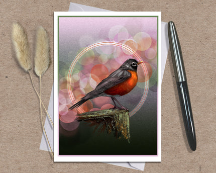 American Robin Single Greeting Card